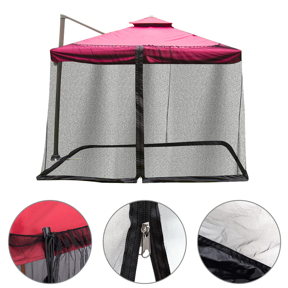 Cheap Goat Tents 300x230cm Cover Parasol Anti Mosquito Installation Straight Outdoor Umbrella Cover Mosquito Net Mesh Garden Deck Tents 